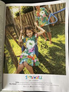 Happy Ava Kalea for Jams World - autographed ad from June/July 2023 Hawaiian Airlines Hana Hou